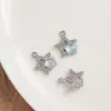 Nuevo Colgante de Aleación Microincrustado Accesorios para Joyería DIY Pulsera Collar Colgante de Joyería Estrella Luna Venta al por Mayor
