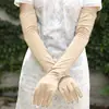 Guantes de Rendimiento para Cantante de Escenario Largo Pasarela Europea y Americana Guantes Sobre el Codo Vestido de Cena Retro Protección Solar Envío Directo