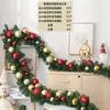 Decoraciones Navideñas Ratán Encriptación Guirnalda de PVC Centro Comercial Ventana Marco de Puerta Set Suministros Terminados Ratán Verde