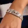 Pulsera Jieding de Acero Inoxidable con Circonita Brillante para Mujer, Pulsera Antidescolorante de Acero de Titanio, Joyería Transfronteriza con Circonita Brillante