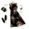 Comércio Exterior Roupas para Mulheres de Meia-Idade e Idosas, Roupas para Mães, Vestido de Comprimento Médio, Novo Estilo Solto de Verão, Afinando e Rejuvenescedor