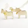 Enfeite Cavalo de Balanço de Madeira Estilo Nórdico Decoração Criativa Pingente Mini Cavalo Decoração de Árvore de Natal Sino Cavalo Feito à Mão