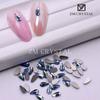 Nova cor mágica azul nail art fundo plano em forma de broca fundo de ouro broca de unhas jóias unhas vara broca broca de vidro