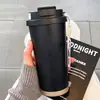26 Nueva Taza Térmica Portátil para Mujer Alta Apariencia Taza de Agua con Popote Acero Inoxidable 304 Pareja Celebridad de Internet Almacenamiento en Frío Taza de Café.
