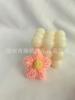 Meias de crochê tecidas à mão com florzinha puff flor preta e branca na altura da panturrilha acessórios estilo elegante acessórios de vestuário florais ins acessórios