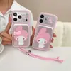 Linda Funda 3D de Lunares My Melody para Estuche de Lazo para Teléfono Apple 17 Pro Max iPhone 18 con Correa 16