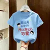 2026 Verano Nuevas Llegadas Mediano y Grande Niños Algodón Puro Niños Camiseta de Manga Corta Verano Holgada Estampada Top Moderno T