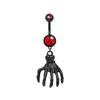 Gabe Europeu e Americano Cross-border Dark Series Halloween Anel de Unha Piercing Corporal Humano Unha Pingente de Zircônia em Forma de Coração