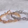 Pulsera de Plata Pura con Incrustaciones Completas de Diamante, Pulsera Versátil y Elegante con Cierre Ot, Collar Dopamina Estrellado, Collar Largo de Diseñador