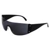 Gafas de sol de una pieza sin marco, estilo europeo y americano, de moda, con montura grande, disponibles en stock, venta caliente, suministro directo de fábrica.