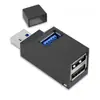 Hub USB 3.0 de Tres Puertos Enchufe Directo Divisor Expansor Computadora Mini Portátil 2.0 Hub Estación de Acoplamiento