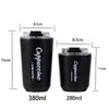 Taza Termo de Acero Inoxidable Doble Capa Transfronteriza Moda de Oficina Taza de Regalo Vaso de Bolsillo Portátil Taza de Café para Coche