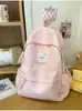 Mochila Escolar Fresca e Simples para Meninas do Ensino Fundamental, Mochila de Campus Simples de Grande Capacidade para Alunos do Ensino Médio e Universitário