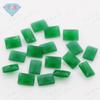 Huagang Gema Cuadrada Ángulo Recto Coche Flor Verde Jade Malayo Vidrio Fondo de Arena Vidrio Jade Verde Anillos de Vidrio Fondo Esmerilado Piedra en Bruto