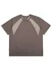 Camiseta Retro de Manga Corta Nanxia Estilo Americano, Transpirable y de Secado Rápido para Verano, Bloques de Color Frescos, Ropa Deportiva