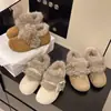 Zapatos Blancos Aumentadores de Altura Interna Estilo Coreano para Mujer Otoño/Invierno 2026 Más Terciopelo Cálidos Transpirables Casuales Estudiante Zapatos Individuales Botas de Nieve Zapatos de Algodón