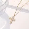 Collar Cruzado Transfronterizo Colgante para Mujer Cadena para Clavícula de Lujo Ligero Cadena para Suéter Acero de Titanio Joyería de Nicho Accesorios