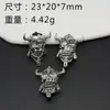 Qk114 Cuentas con Agujero Grande de Runas Vikingas Anillo para Extensión de Cabello Dreadlock DIY Caja de Juego de Accesorios de Joyería de Aleación Viene con Fotos