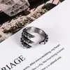 Anillo europeo y americano retro garra de dragón acero de titanio personalidad hombre afilado anillo abierto fundición joyería SA804