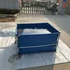 Tanque de peixes quadrado de lona espessa, grande capacidade, montável, tanque dobrável para criação de carpas com estrutura de tubo galvanizado, tanque de armazenamento de água