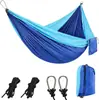Hamaca de Nylon, Paracaídas de Nylon Ultraligero, Hamaca Exterior de Bloques de Color Individual y Doble, Columpio de Camping