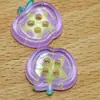 Accesorios de botones de manzana transparentes translúcidos estampados Botones para ropa DIY Botones decorativos Botones de cuatro agujeros en forma de manzana