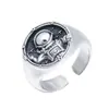 Anillo de Astronauta Yuhong Design Pareja Nicho Moda Antigua Vintage Joyería de Plata Outlet de Fábrica para Hombres