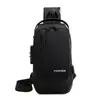 Moda Transfronteiriça Masculina Bolsa de Peito Casual com Carregamento USB Múltiplos Bolsos Bolsa de Ombro Viagem de Negócios Mochila Transversal Atacado