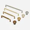 Maçaneta Moderna Minimalista Preta para Porta de Armário Americano Levemente Luxuosa Dourada Nórdico Levemente Luxuosa Maçaneta de Porta de Armário Dourada Guarda-roupa Dourado