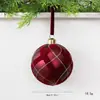 Nuevos adornos de bola de Navidad transfronterizos, bolas de Navidad decorativas pintadas a mano, bolas de plástico planas con forma irregular electroplateadas y flocadas
