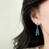 Brincos Europeus e Americanos de Concha de Bambu com Franjas, Brincos de Personalidade de Nicho Levemente Luxuosos, Brincos de Estilo Minimalista de Alta Qualidade