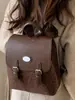 Otoño 2025 Nuevo Estilo Coreano Bolso de Mujer Color Sólido Mochila para Niñas Moda Bien Desarrollada Casual Casual Color de Contraste Bolso Pequeño