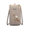 2026 Bolsa de Ombro Bordada Transfronteiriça de Nicho Feminina Versátil Mini Bolsa para Celular Carteira Longa Feminina da Moda