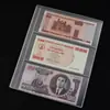 Álbum de Billetes de Alta Transparencia de 3 Agujeros y 3 Filas con Hojas de PVC de Hojas Sueltas para Colección de Monedas, Álbum de Sellos, Álbum de Monedas con Hojas de Hojas Sueltas