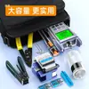 Kit Completo Sai Xian para Fusão a Frio de Fibra Óptica Caixa de Ferramentas de Emenda Bolsa de Ferramentas para Instalação e Manutenção de Fibra Óptica Corte de Fibra Óptica
