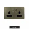Enchufe de Pared Retro de Palanca Cepillada Bronce Hong Kong Singapur Malasia Oriente Medio Estándar Británico 13A
