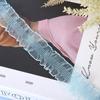 Diadema de Encaje de Organza Elástica con Volantes Lazo Hecha a Mano DIY Accesorios de Encaje con Volantes Plisados