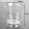 Vaso Desechable de Onza con Pie Alto Plástico Copa para Fiesta de Cóctel Copa de Champaña de Pie de Un Solo Uso Copa para Licor de Pie Alto Copa de Vino