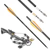Accmoc17/20/22 polegadas Flecha de Balestra Mista de Carbono Tiro com Arco Diâmetro 8.8mm Comprimento Total 53cm Penas de Borracha de 4 polegadas