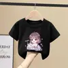 Camiseta 100% Algodão para Meninas, Estilo Fino de Verão, Novo Modelo 2026, Top Super Fofo Estilo Coreano para Meninas Mais Velhas, Roupa de Verão de Manga Curta