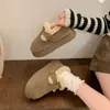 Zapatos de Algodón Felpudo Cálido para Mujer Ropa de Exterior Nuevo Estilo Otoño/Invierno 2026 Zapatos Birkenstock de Suela Gruesa Botas de Nieve Engrosadas con Forro de Felpa para Mujer