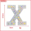 En stock color blanco parche con letras de pedrería pegatinas de tela accesorios para ropa fabricantes de accesorios suministro directo
