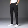 Calça Casual de Seda de Gelo Hong Kong 2026 para Homens, Estilo Fino Primavera/Verão, Secagem Rápida, Não Amassa, Elástica, Corte Slim, Perna Skinny