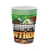 Conjunto de Layout Personalizado de Fábrica para Festa de Jogo Pixelizado Decoração de Aniversário Infantil Adereços Suprimentos Toalha de Mesa Minecraft
