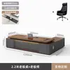 Set de escritorio ejecutivo de lujo y silla Maiya, diseño moderno simple, acabado de laca engrosada, adecuado para líderes, CEOs, gerentes y supervisores