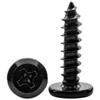 Tornillo de rosca cruzada invertida de cabeza plana negra de acero inoxidable 304, tornillo para muebles Zigong de cabeza redonda plana M3M4M5M6