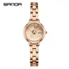 Relógio Feminino Sanda Hot 3D Tridimensional Simples à Prova d'Água Quartzo Alto Nível Versátil Casual Relógio para Estudante Feminina