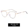 82132 Moda Europeia e Americana Metal Proteção Ocular Anti-Luz Azul Armação de Óculos Feminina Fábrica em Estoque Óculos para Miopia Podem ser Configurados
