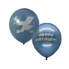 Tema Pixel Mi Mundo Decoración de Juego Set de Globos de Látex Fiesta de Cumpleaños Suministros de Decoración para Fiestas