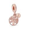 Serie Rosa Colgante Árbol Genealógico Oro Rosa DIY Accesorios para Pulsera Joyería con Cuentas